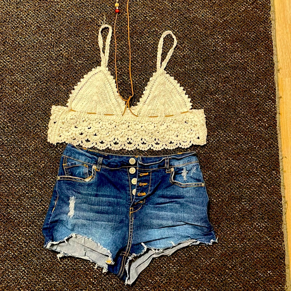 Distressed Jean Shorts